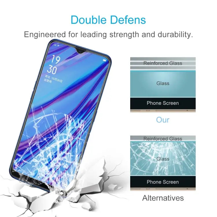 50 PCS 2.5D Non-Full Screen Tempered Glass Film for OPPO A9 2020 / A56 5G For OPPO A9 2020 - For OPPO A9 2020