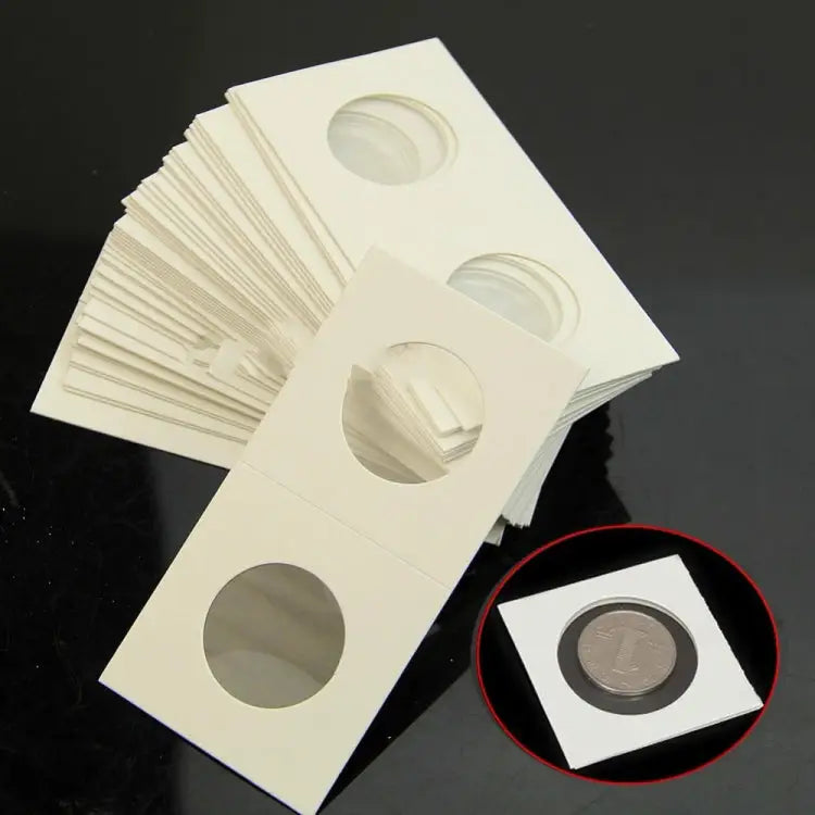 50 PCS / 3 Sets 40mm Diameter Coin Protector Square Coin Collection Paper Clip Paper Clip - Paper Clip