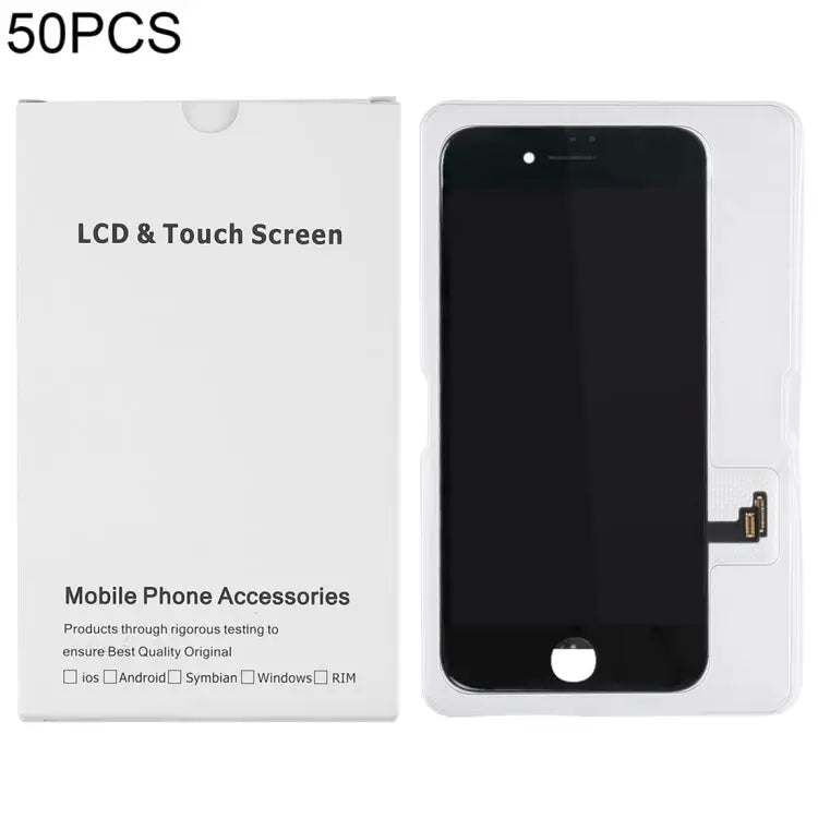 50 PCS Cardboard Packaging White Box for iPhone 8 / 7 LCD Screen - i7 / i8 Packaging Box