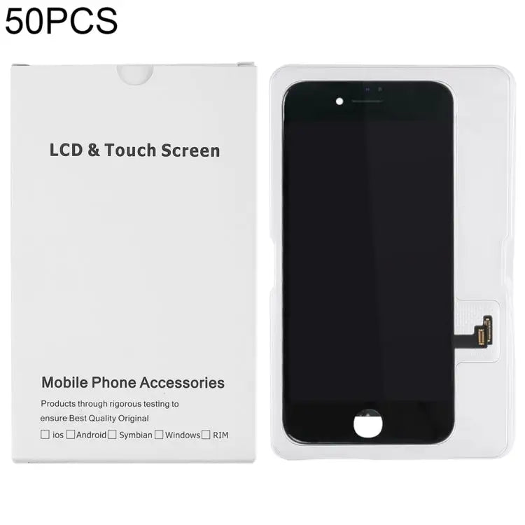 50 PCS Cardboard Packaging White Box for iPhone 8 Plus / 7 Plus LCD Screen i8 Plus / i7 Plus Packaging Box - i8 Plus