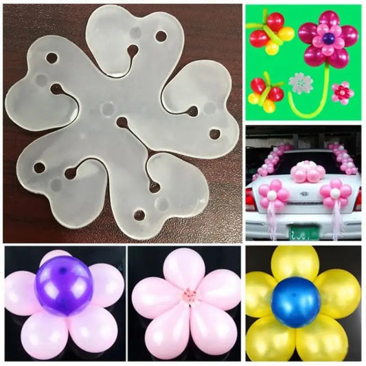 50 PCS Flower Balloons Decoration Accessories Plum Clip Practical Birthday Wedding Party Plastic Balloon Clip 50 PCS