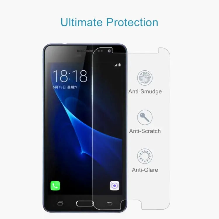 50 PCS For Galaxy J3 (2017) (EU Version) 0.26mm 9H Surface Hardness 2.5D Explosion-proof Non-full Screen Tempered Glass