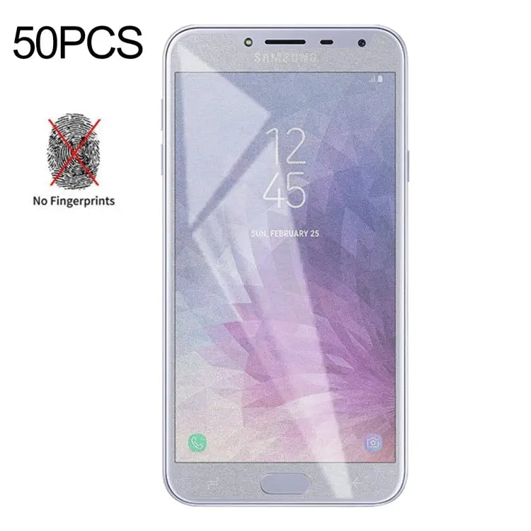 50 PCS Non-Full Matte Frosted Tempered Glass Film for Galaxy J4 No Retail Package For Galaxy J4 (50 PCS) - For Galaxy