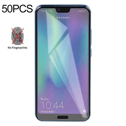 50 PCS Non-Full Matte Frosted Tempered Glass Film for Huawei Honor 10 No Retail Package For Huawei Honor 10 (50 PCS)