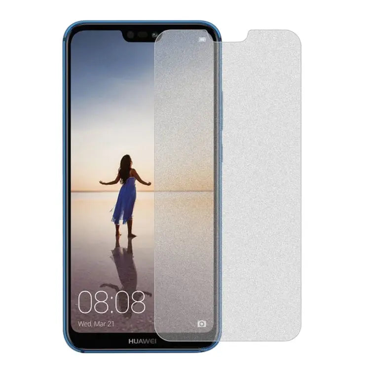 50 PCS Non-Full Matte Frosted Tempered Glass Film for Huawei P20 Lite No Retail Package For Huawei P20 Lite (50 PCS)
