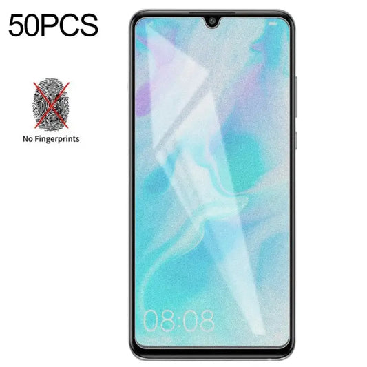 50 PCS Non-Full Matte Frosted Tempered Glass Film for Huawei P30 Lite No Retail Package For Huawei P30 Lite (50 PCS)