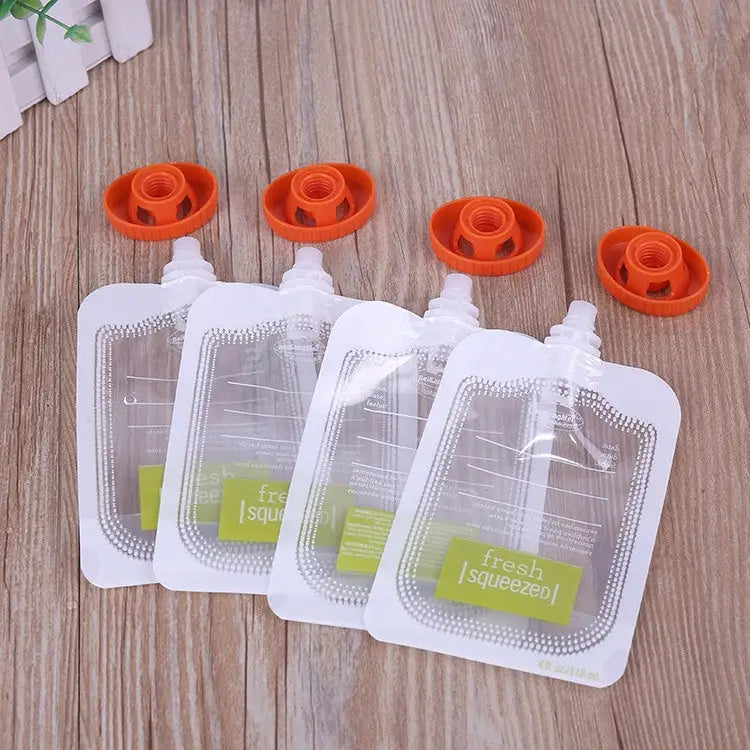 50 PCS Puree Extruder Squeeze Pouch Food Distribution Storage Bag Compatible with HC14554 Food Dispenser Storage Bag