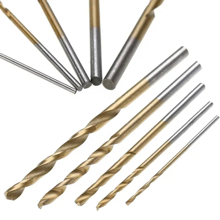 50 PCS/Set Titanium Coated Drill Bits High Speed Steel Drill Bit Set Power Drilling Tools 50 PCS/Set Drill Bits - 50
