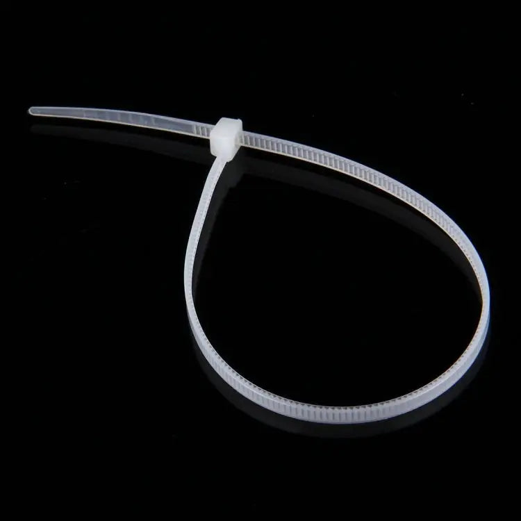 500 PCS 3 x 150mm Self-Locking Nylon Cable Wire Zip Ties 3mm x 150mm White - 3mm x 150mm White / White