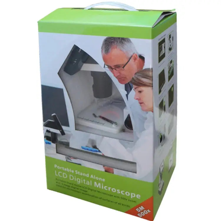 500X 5 Mega Pixels 3.5 inch LCD Standalone Digital Microscope with 8 LEDs Support TF Card up to 32G (DMS-038M) DMS-038M