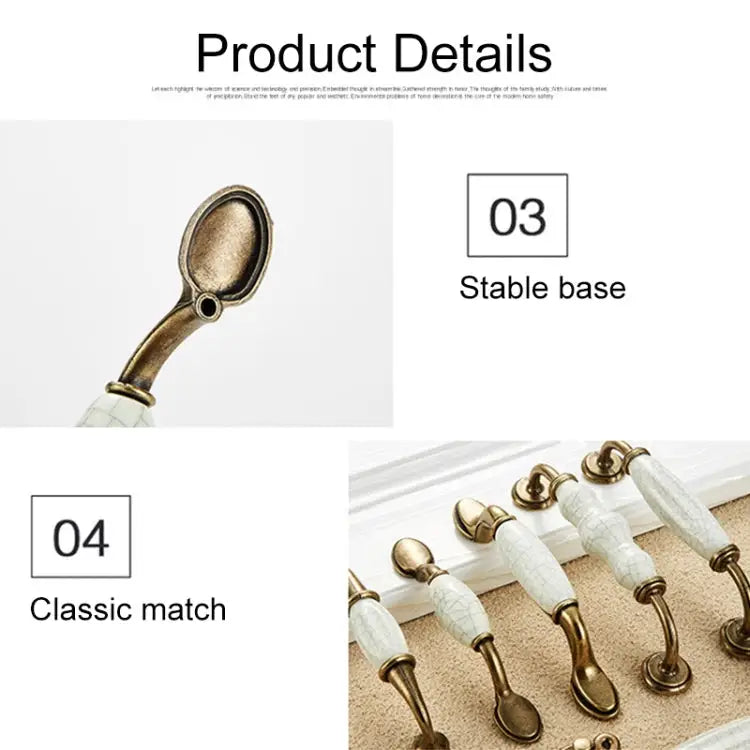 5025_128 Ceramic Crack Closet Cabinet Handle Pitch: 128mm 5025_128 - 5025_128