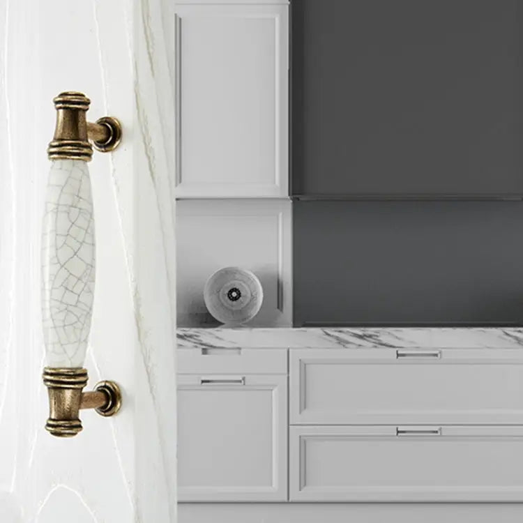 5025_128 Ceramic Crack Closet Cabinet Handle Pitch: 128mm 5025_128 - 5025_128