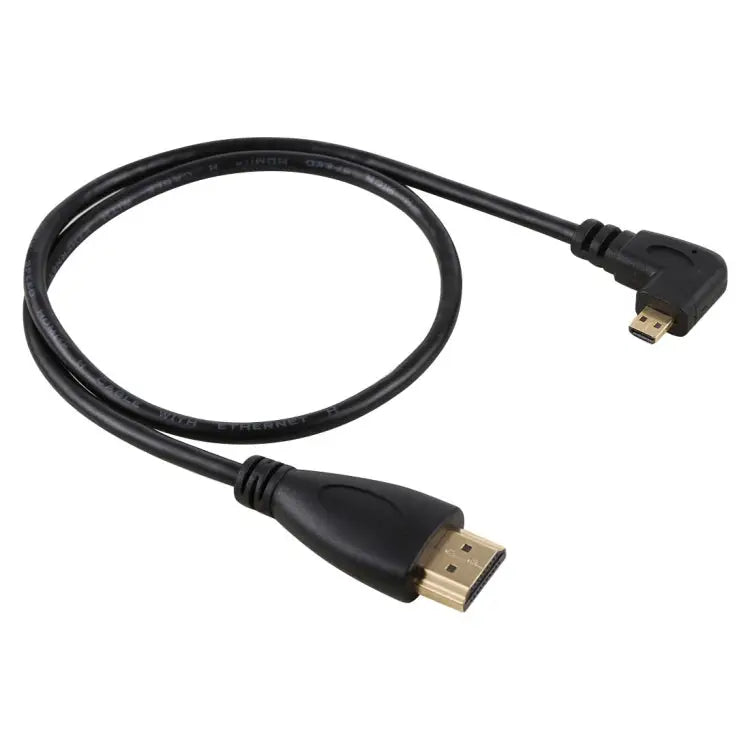 50cm 4K HDMI Male to Micro HDMI Left Angled Male Gold-plated Connector Adapter Cable 50cm Left - 50cm Left