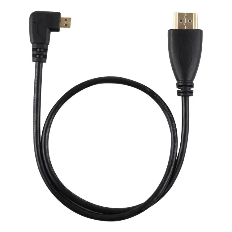 50cm 4K HDMI Male to Micro HDMI Left Angled Male Gold-plated Connector Adapter Cable 50cm Left - 50cm Left