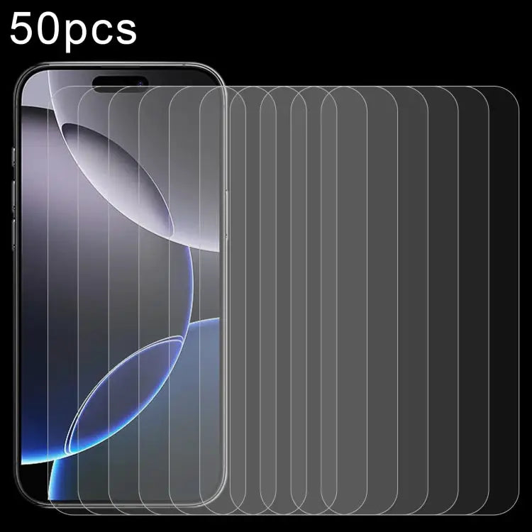 50pcs 0.26mm 9H 2.5D Tempered Glass Film - For iPhone 16 Pro Max - Apple Accessories