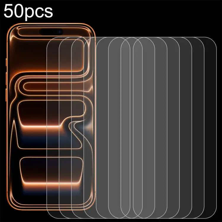 50pcs 0.26mm 9H 2.5D Tempered Glass Film - For iPhone 17 Pro Max - Apple Accessories