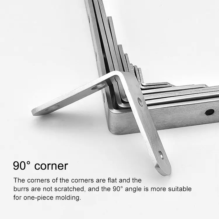 50pcs Stainless Steel 90 Degree Angle Bracket,Corner Brace Joint Bracket Fastener Furniture Cabinet Screens Wall (30mm)