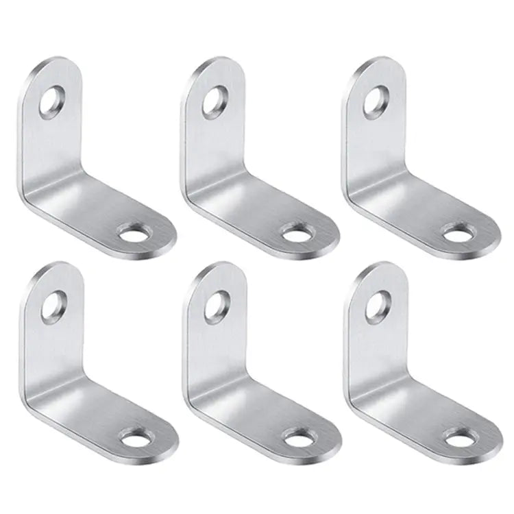 50pcs Stainless Steel 90 Degree Angle Bracket,Corner Brace Joint Bracket Fastener Furniture Cabinet Screens Wall (30mm)