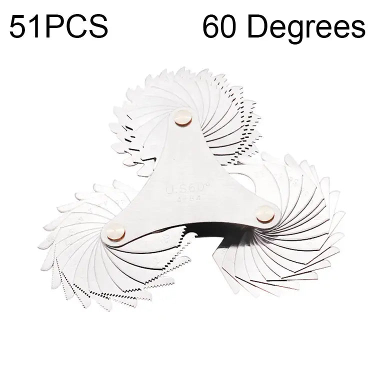 51 PCS US Screw Pitch Thread Blades 60 Degrees CR Stainless Steel Thread Gauge 51 PCS Thread Gauge - 51 PCS Thread Gauge