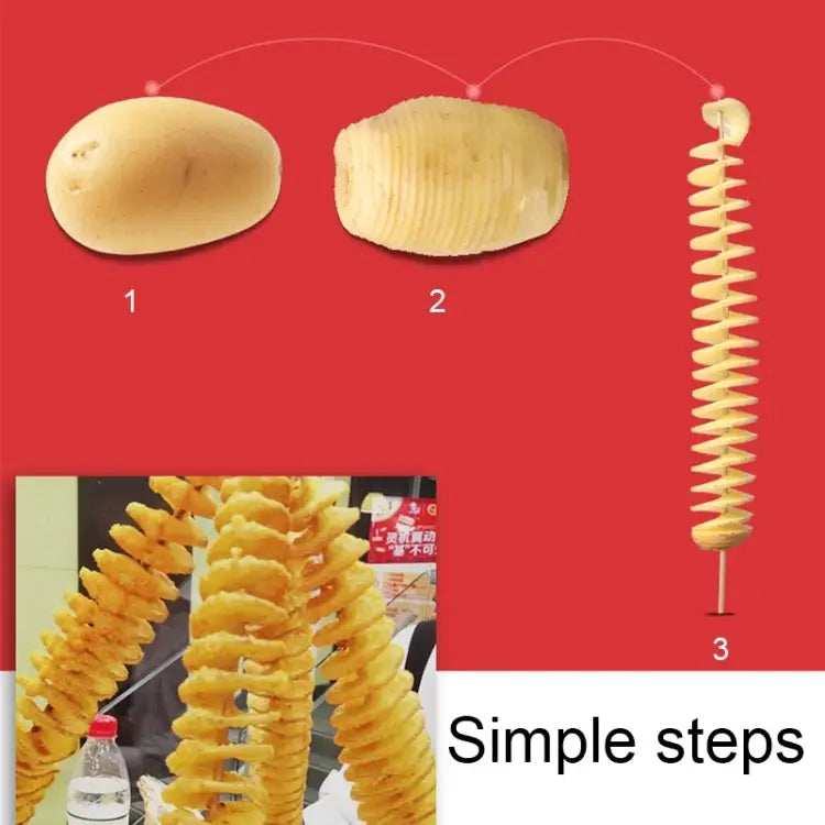 528-6 Popular Tornado Potato Slicer Manual Twist Spiral Potato Cutter Whirlwind Potatoes Machine Potato Vegetables