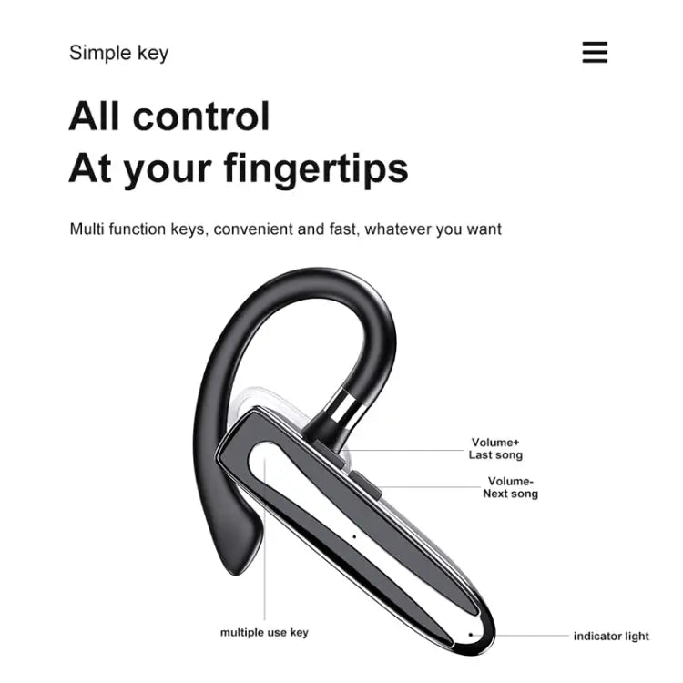 530 Business Model Hanging Ear Stereo Bluetooth Headset 530 Single Earphone - 530 Single Earphone