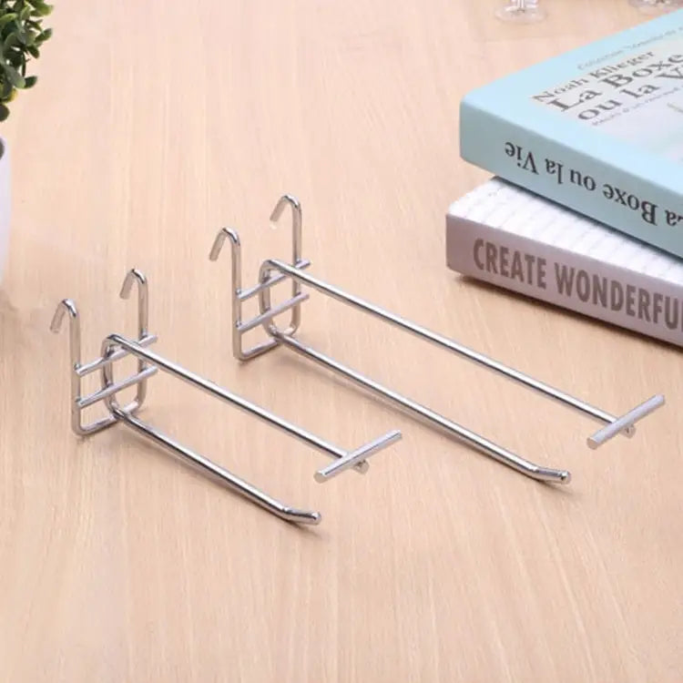 5pcs 5.8mm Supermarket Iron Grid Shelf Double Hook Length: 15cm 5.8mm 15cm - 5.8mm 15cm
