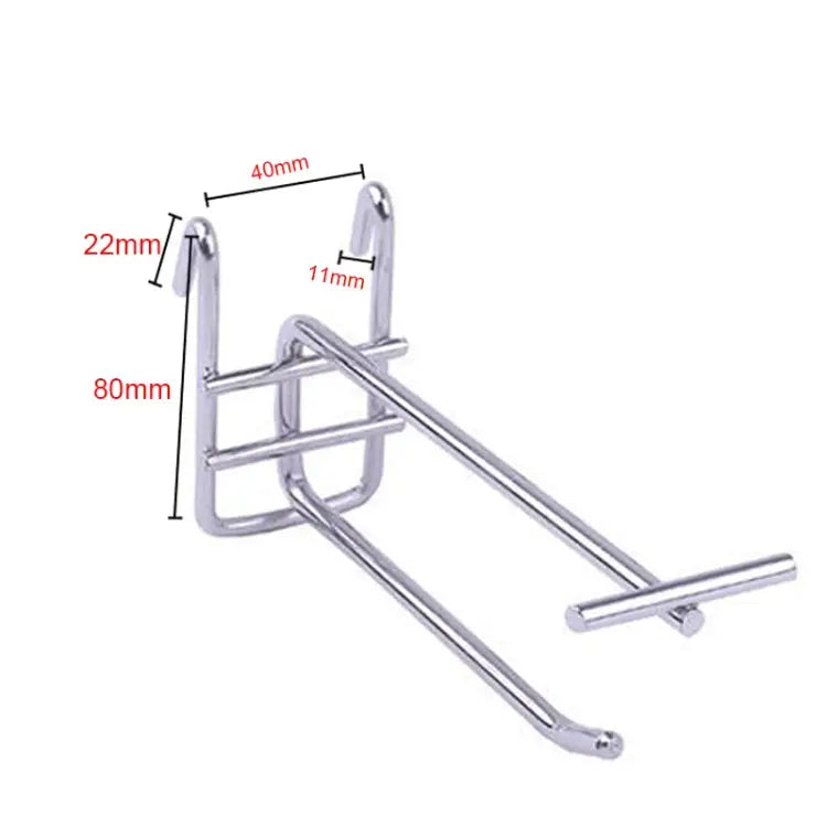5pcs 5.8mm Supermarket Iron Grid Shelf Double Hook Length: 15cm 5.8mm 15cm - 5.8mm 15cm