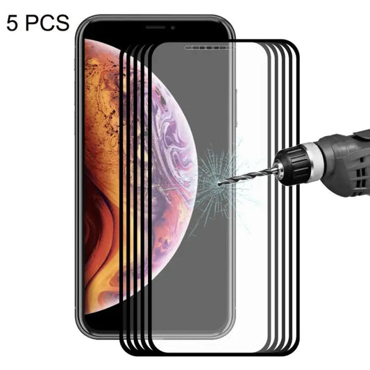 5pcs For iPhone XS Max ENKAY Hat-Prince 0.2mm 9H 2.5D Full Screen Tempered Glass Film - For XS Max (2.5D)
