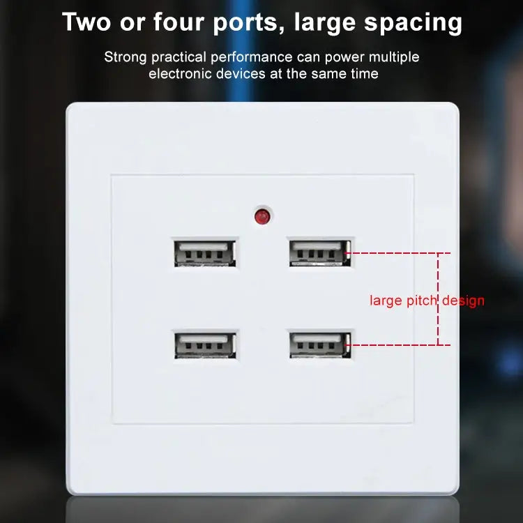 5V 3.1A 4 Ports USB Wall Charger Adapter Dock Station Socket Power Panel 36V input 4 Ports USB 2.0 - 4 Ports USB 2.0