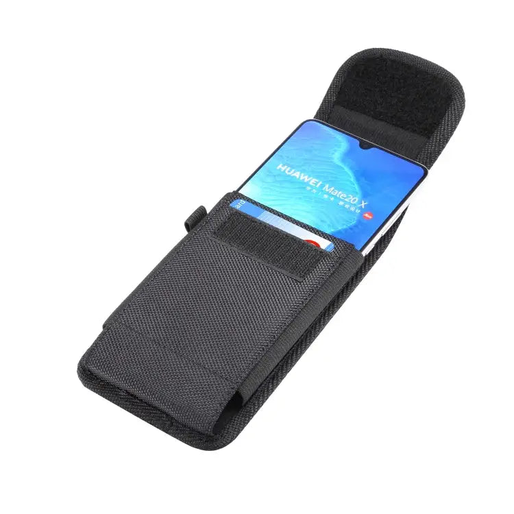 6.9 inch Universal Vertical Nylon Fabric Waist Bag for Huawei Mate 20 X & Honor 8X Max Xiaomi Max
