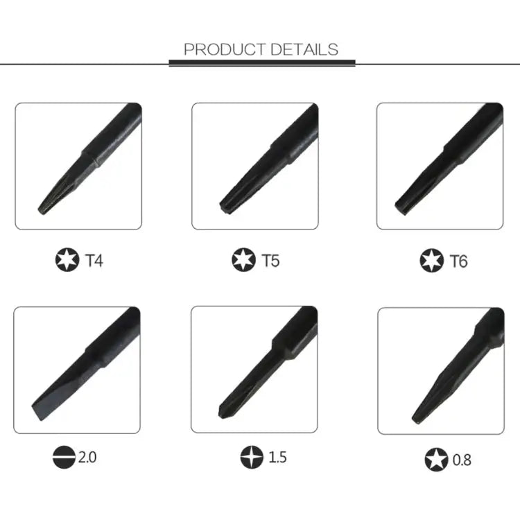 6 in 1 Precision Screwdriver Set Magnetic Electronic Screwdrivers Set for Mobile Phone Notebook Laptop Tablet 9901S