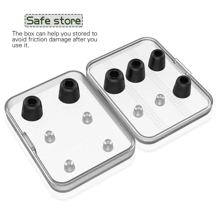 6 Pairs New Bee NB-M1 Slow Rebound Memory Foam Ear Caps with Storage Box Suitable for 5mm-7mm Earphone Plugs Memory