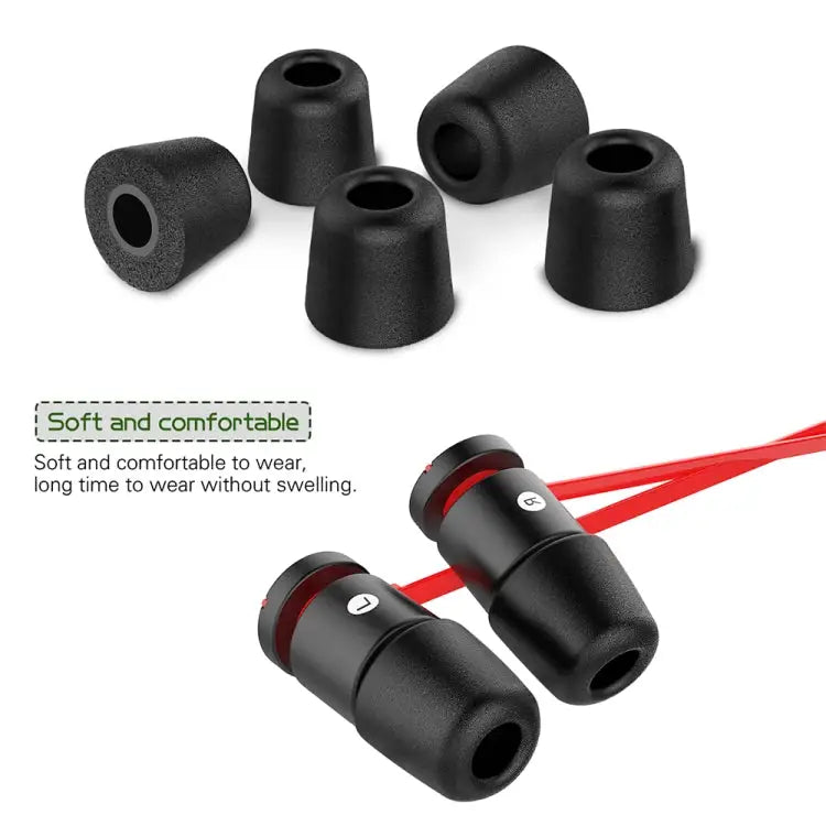 6 Pairs New Bee NB-M1 Slow Rebound Memory Foam Ear Caps with Storage Box Suitable for 5mm-7mm Earphone Plugs Memory