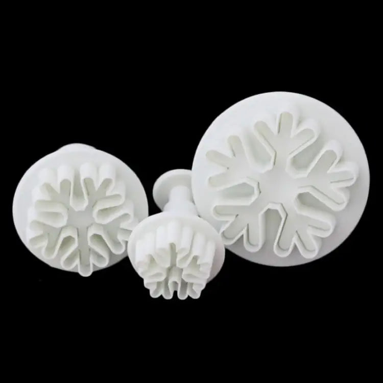 6 PCS Snowflake Spring Mould Fondant Cake Tool Biscuit Embossing Printing Mould DIY Baking Tools Snowflake Shape