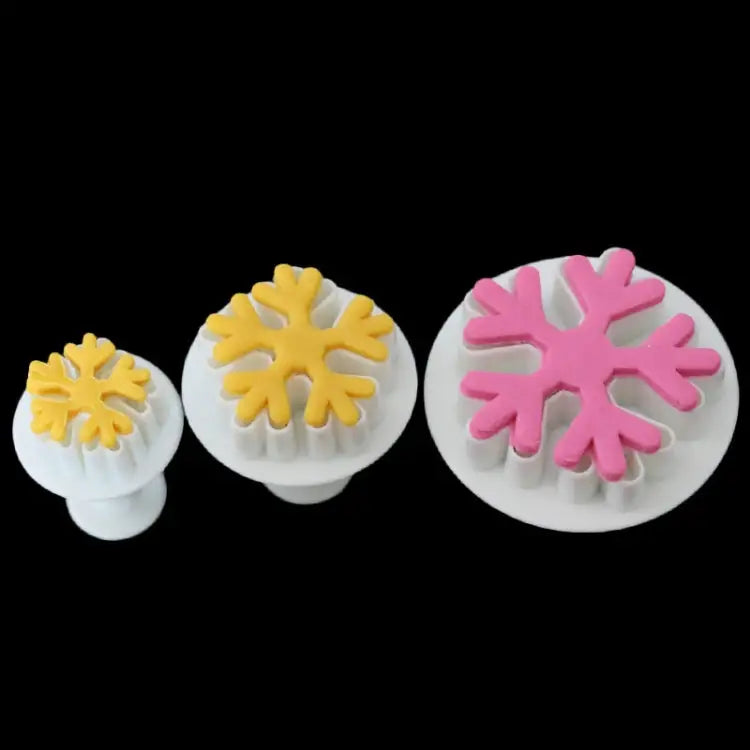 6 PCS Snowflake Spring Mould Fondant Cake Tool Biscuit Embossing Printing Mould DIY Baking Tools Snowflake Shape