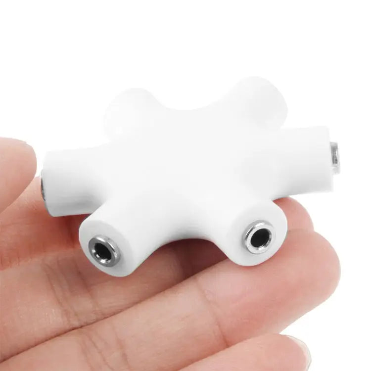 6 Ports Audio Splitter Headphone Connector Compatible with Phones Tablets Headphones MP3 Player Car/Home Stereo & More,