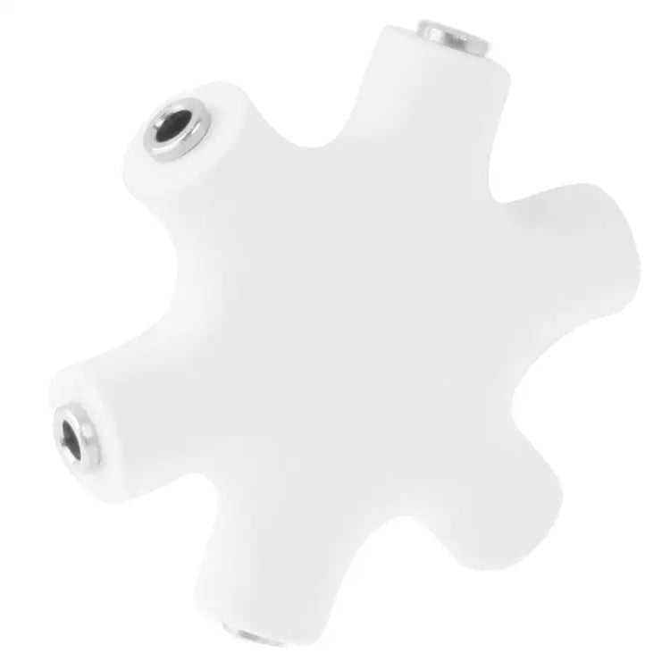 6 Ports Audio Splitter Headphone Connector Compatible with Phones Tablets Headphones MP3 Player Car/Home Stereo & More,