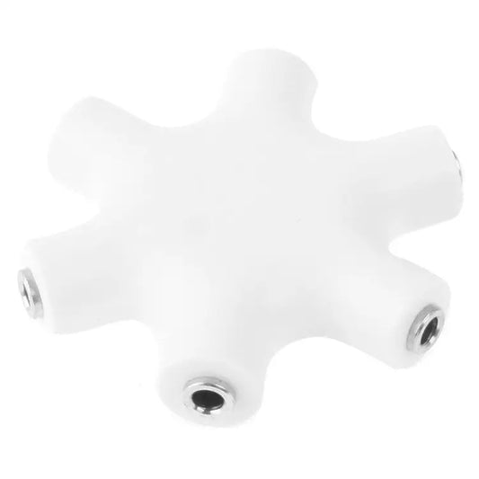 6 Ports Audio Splitter Headphone Connector Compatible with Phones Tablets Headphones MP3 Player Car/Home Stereo & More,