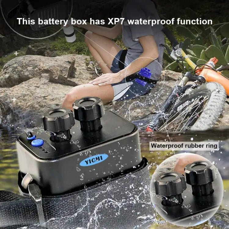 6 Sections 18650 Battery Multi-function Mobile Power Box with 8.4v Round Head & 5v USB Dual Voltage Output Without