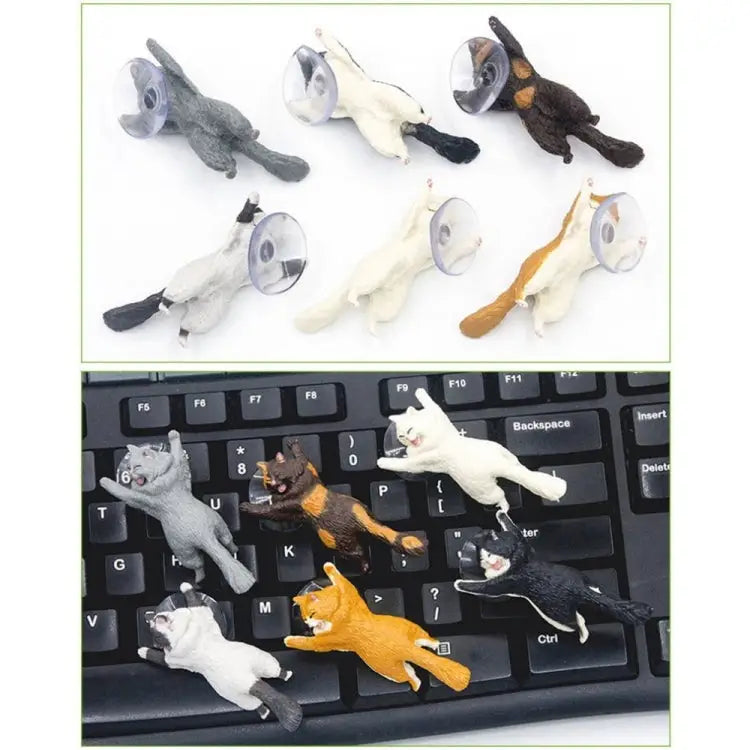 60 PCS Sucker Design Cute Cat Smartphone Holder White Gray Orange Brown orange Black White 02