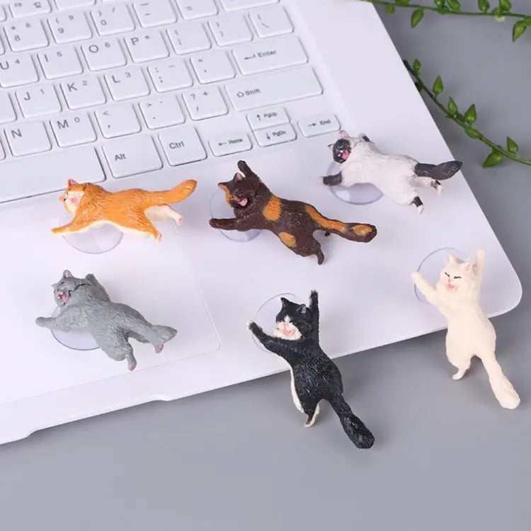 60 PCS Sucker Design Cute Cat Smartphone Holder White Gray Orange Brown orange Black White 02