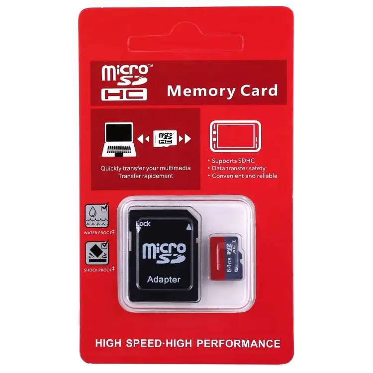 64GB High Speed Class 10 TF/Micro SDHC UHS-1(U1) Memory Card Write: 15mb/s Read: 30mb/s (100% Real Capacity) 64GB - 64GB