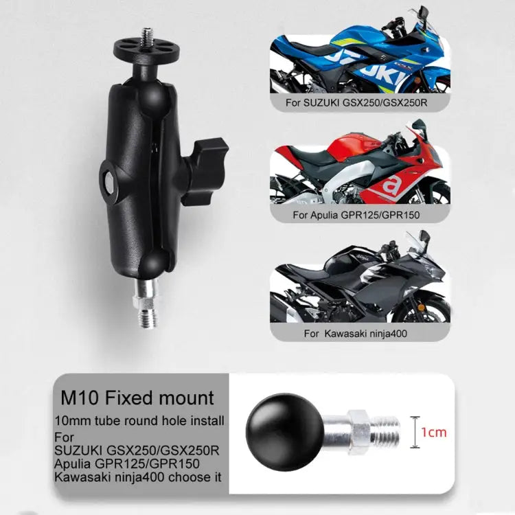 6cm Connecting Rod Fixed Motorcycle Mount Holder for GoPro Insta360 DJI and Other Action Cameras 6cm Connecting Rod