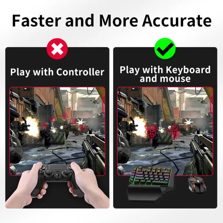 7 in 1 Video Game Converter Keyboard Mouse Converter Shooting Game Auxiliary Tool 7 in 1 Video Game Converter - 7 in 1