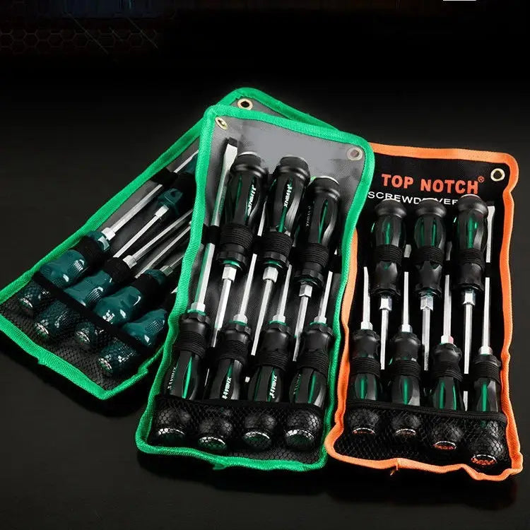 7 PCS / Set Knocking Screwdriver Oil-Resistant Through-Core Screwdriver Home Auto Repair Screwdriver Color Random
