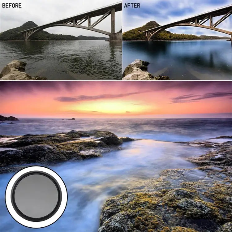 72mm ND Fader Neutral Density Adjustable Variable Filter ND 2 to ND 400 Filter 72mm - 72mm