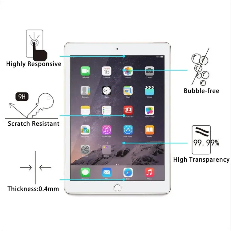 75 PCS for iPad mini 4 0.4mm 9H+ Surface Hardness 2.5D Explosion-proof Tempered Glass Film iPad mini 4 0.4mm - iPad