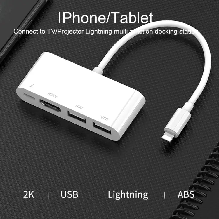 75216 4 in 1 8 Pin to HDMI + 8 Pin Charging + 2 USB Ports HD Video Converter 75216 - 75216