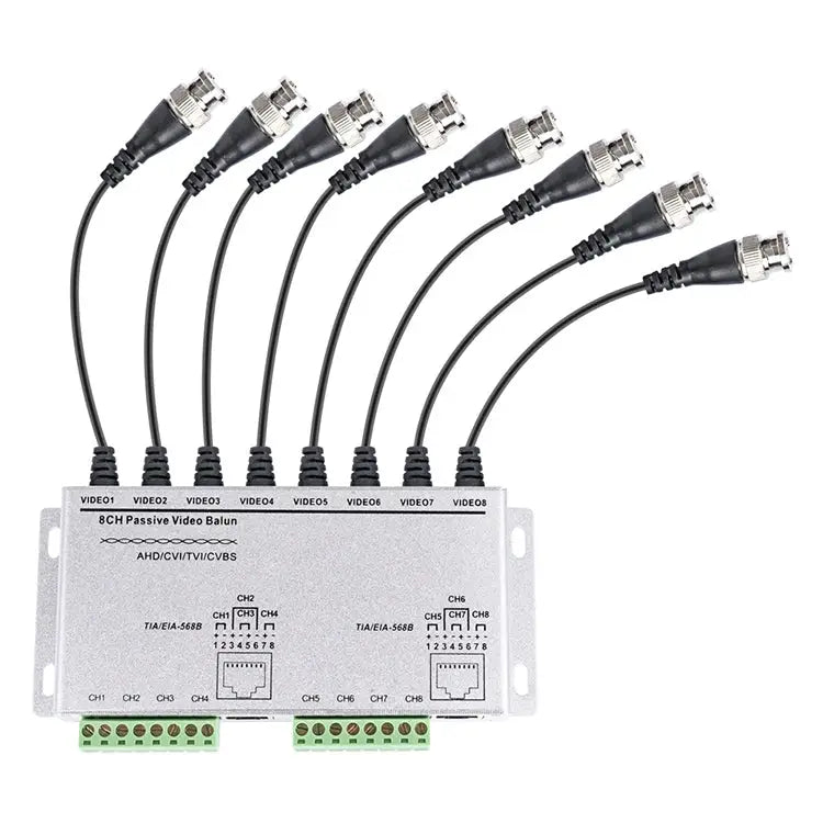 8 CH UTP Passive Video Balun CCTV Via Twisted Pairs 8 CH UTP - 8 CH UTP