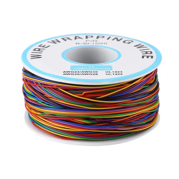 8 Colors 30AWG Wire Tinned Copper Solid PVC Insulation Wrapping Wire 8 Colors 30AWG - 8 Colors 30AWG